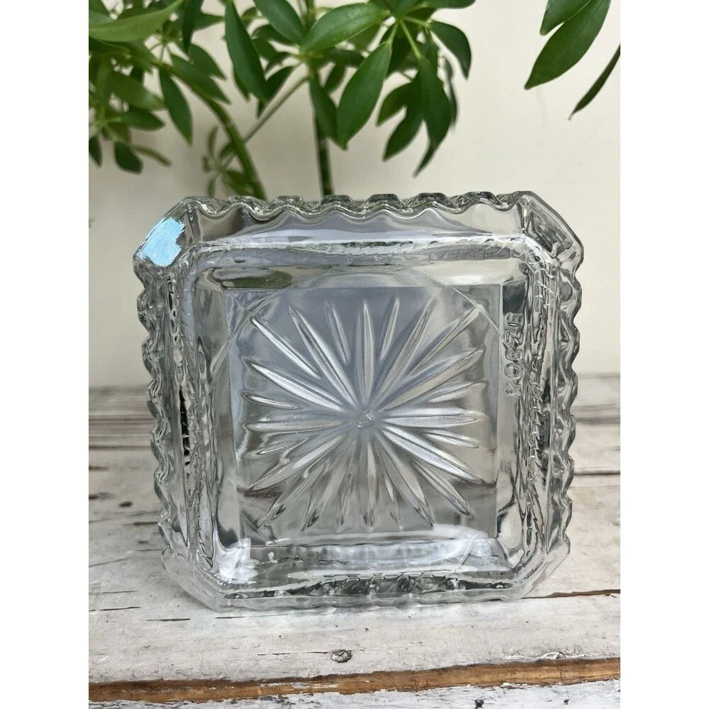 Vintage Delen Apothecary Clear Jar Cookie Candy Canister Tight Seal Retro Home
